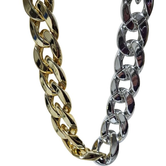 Elegant Gold Silver Tone Chunky Chain Statement Bracelet Fashion Jewelry Women - Picture 1 of 5